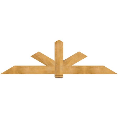 Ekena Millwork Kennewick Rough Sawn Timber Gable Bracket, Western Red Cedar, 84"W x 24"H x 4"D x 6"F, 7/12 Pitch GBW084X24X0406KEN00RWR